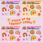 Custom Contact Cards | 3.75 x 3.0 inch sticker sheets | Pack of 25 or 50. **READ DESCRIPTION**