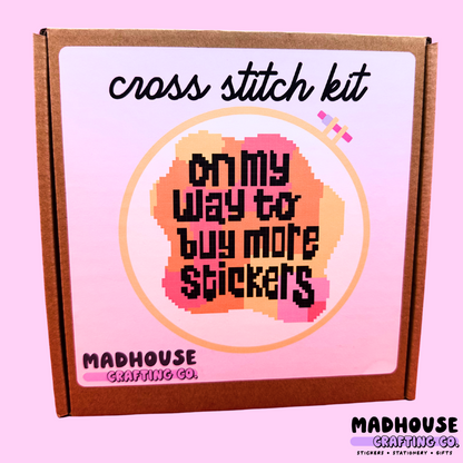 On My Way To Buy More Stickers - Includes Everything You Need - 6 inch hoop