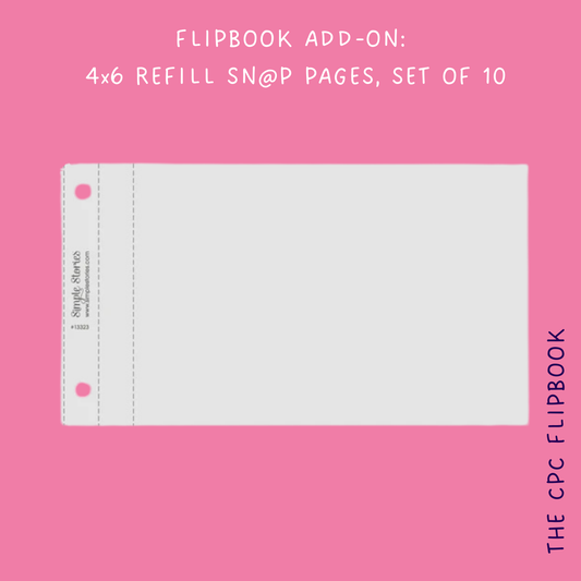 FLIPBOOK ADD ON: 4x6 SN@P Refill Pages (10)